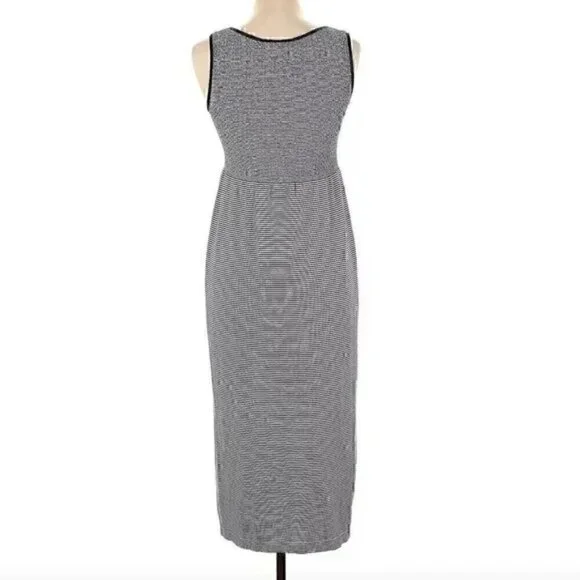 LARK + GREY NWT Knit Striped Scoop Neck Sundress L/XL Smocked Fit & Flair - Picture 11 of 11